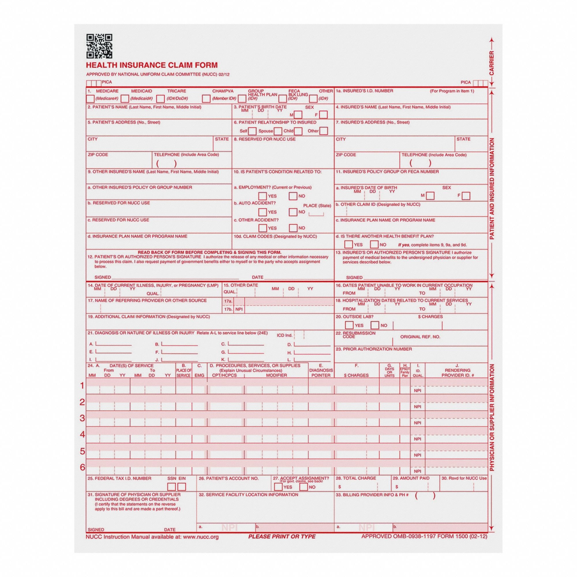 Health Insurance Claim Form