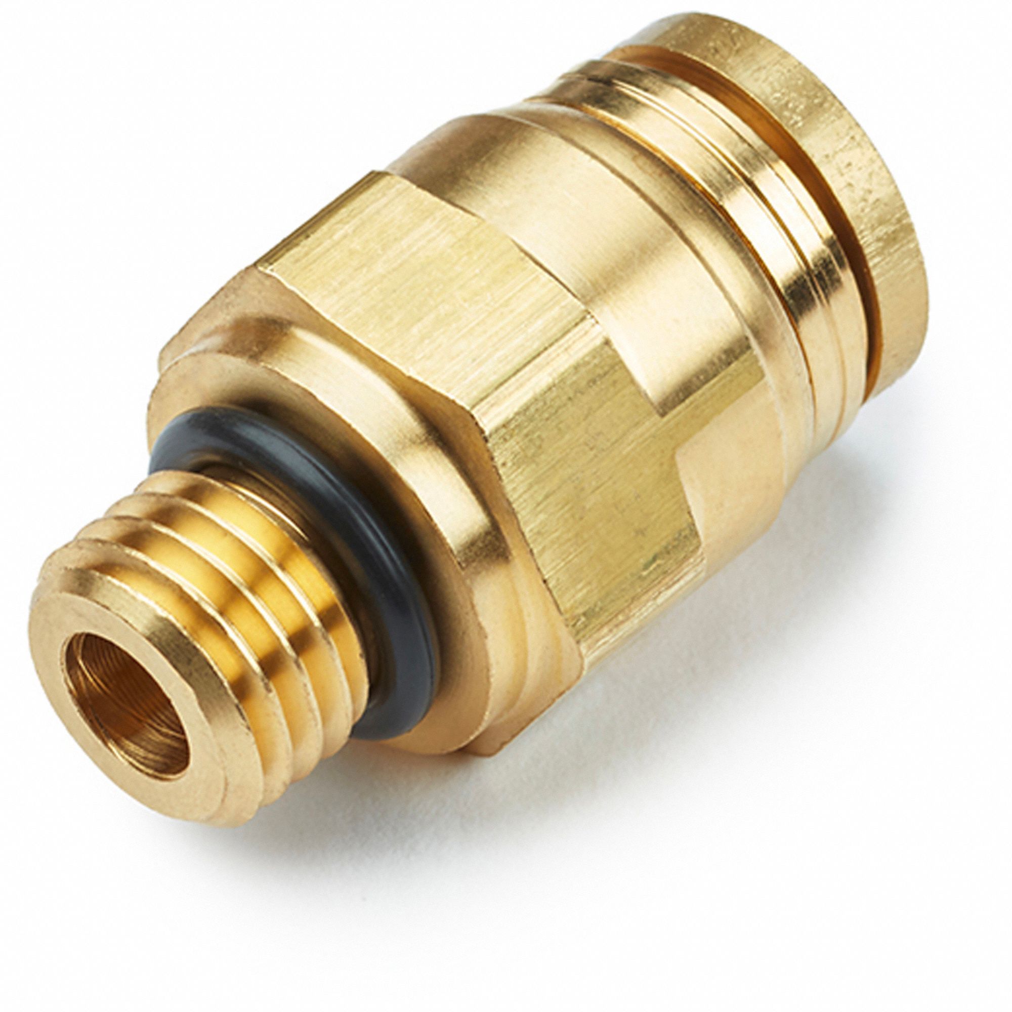 10-Pack Brass Push To Connect Air Fittings - 1/4" OD Tube X 1/4" NPT Male Straight Connector