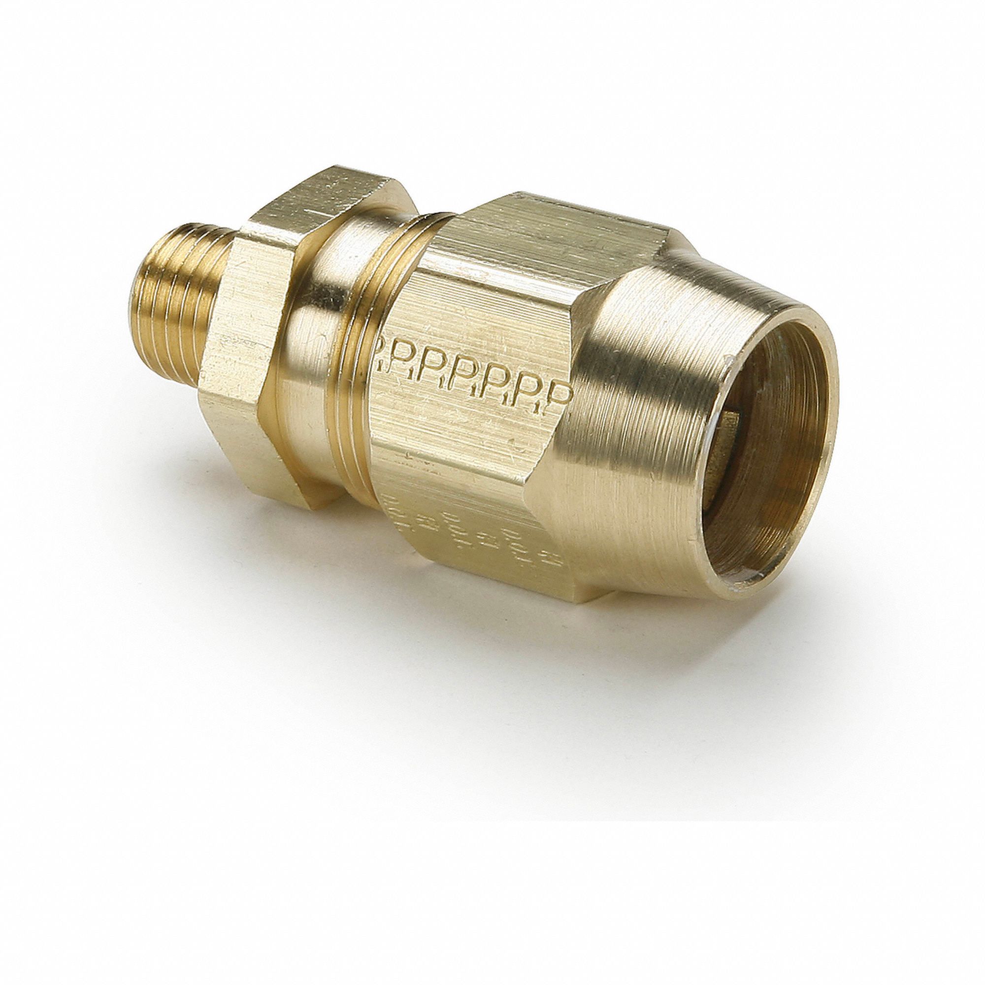 PARKER Brass Compression Air Brake Hose Ends Brass, For 3/8 in Tube OD