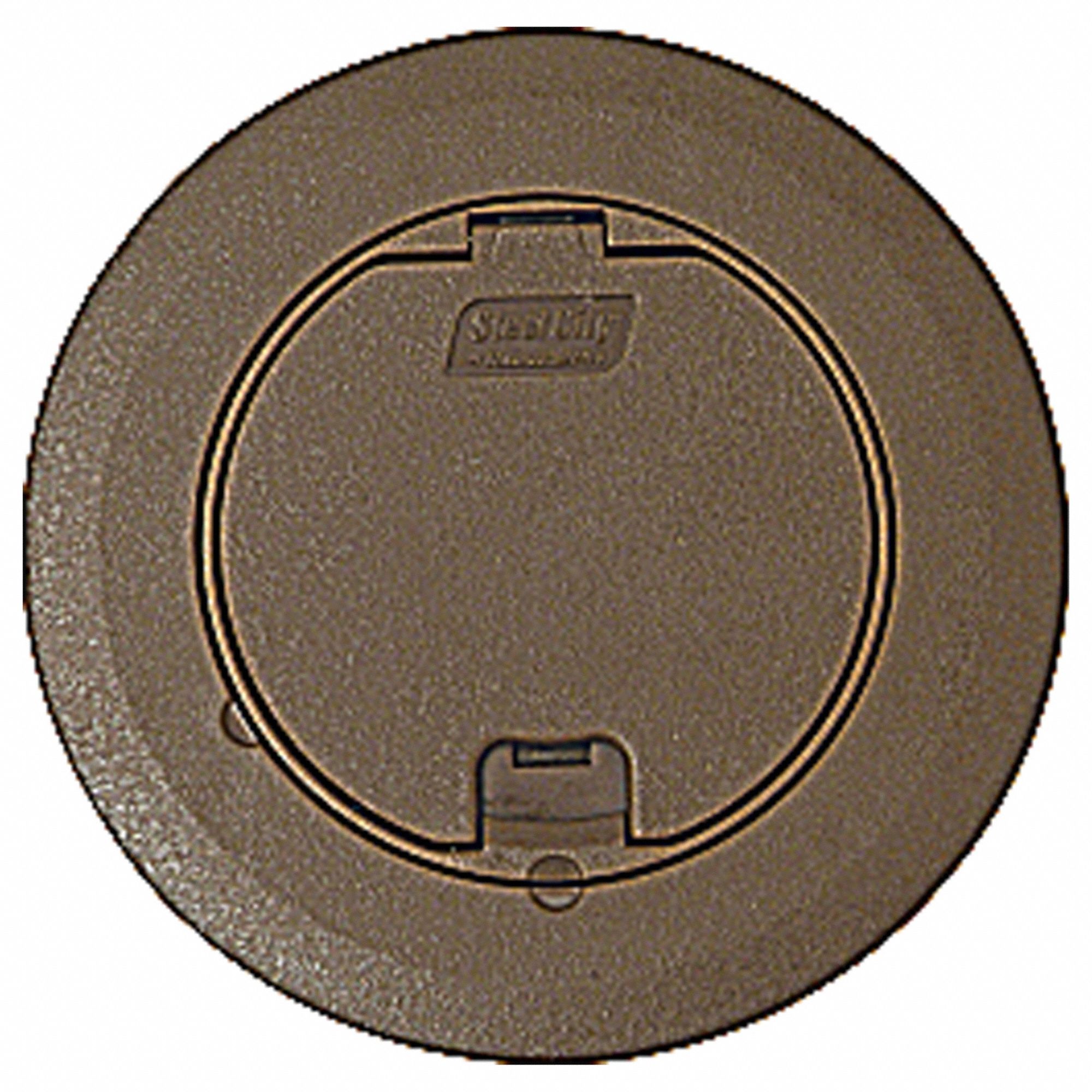 Floor Box Cover and Carpet Flange: Round, 6 3/4 in Lg, 4 3/4 in Wd