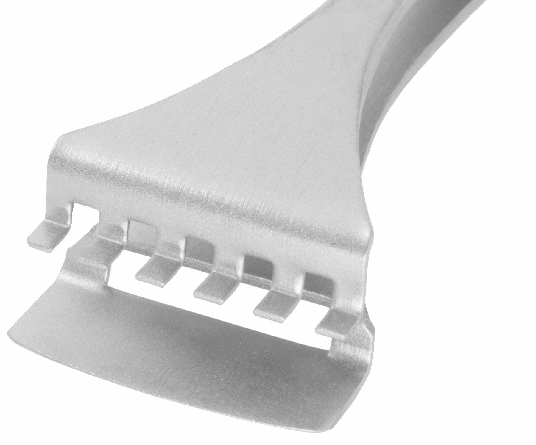 Tweezers: Stainless Steel, Flat, Straight Tip, 0.106 in Tip Thick