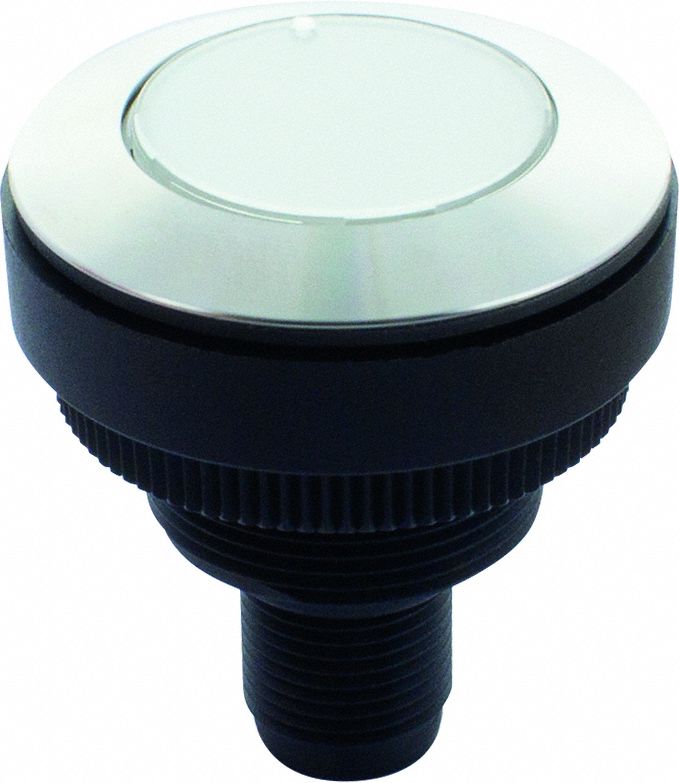 Illuminated Push Button: Illuminated, Flush Profile, Non-Metallic, 30 mm, 1NO