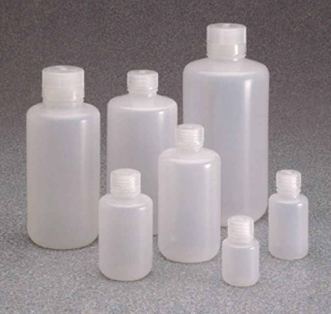 Bottle, 101 mm H, Natural, 50 mm Dia, PK12