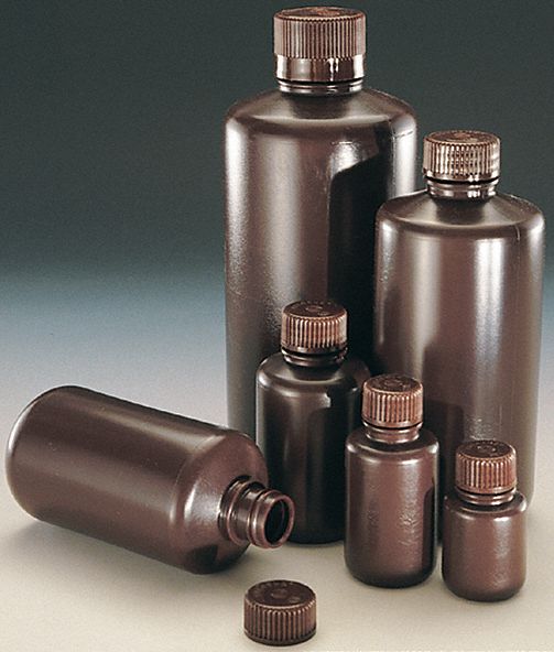 Bottle, 101 mm H, Amber, 50 mm Dia, PK72