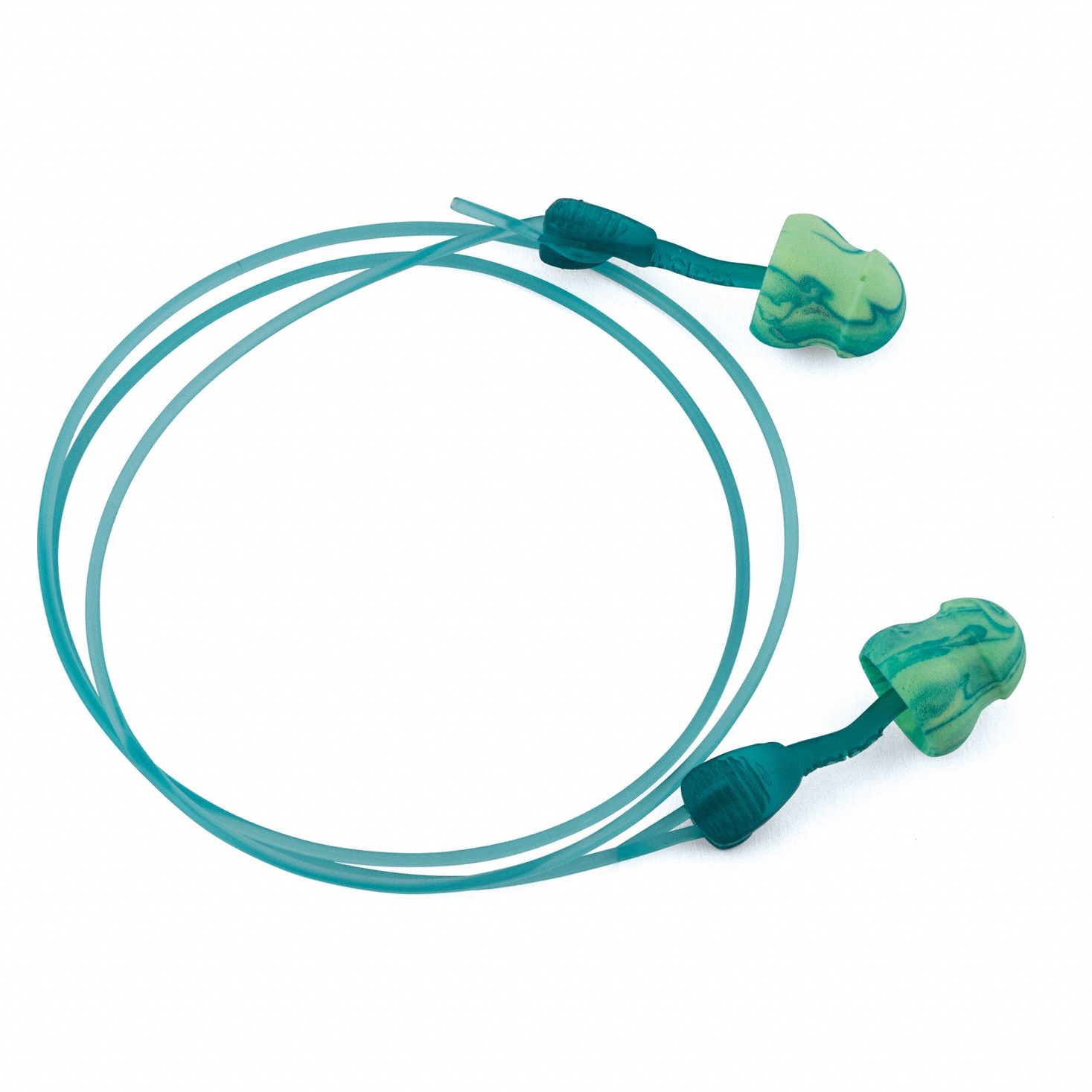 Corded Earplugs: Bell, 31 dB NRR, Gen Purpose, Corded, Disposable, Push-In, Green, 100 PK