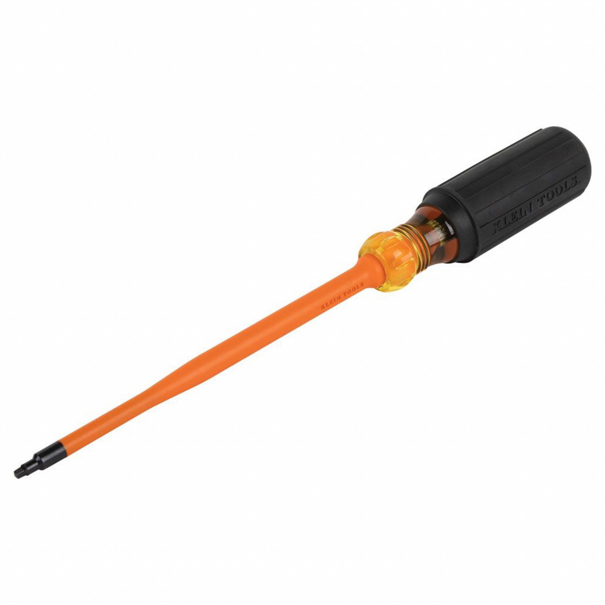 Insulated Square Screwdriver: Long Lg, #1 Tip Size, 10 1/4 in Overall Lg, 6 in Shank Lg