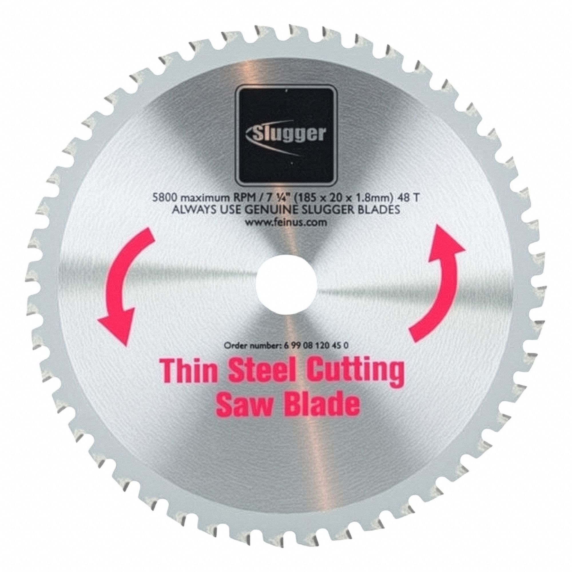 Circular Saw Blade: 7 1/4 in Blade Dia., 48 Teeth, 0.25 in Cut Wd, 3/4 in Arbor Size, Carbide
