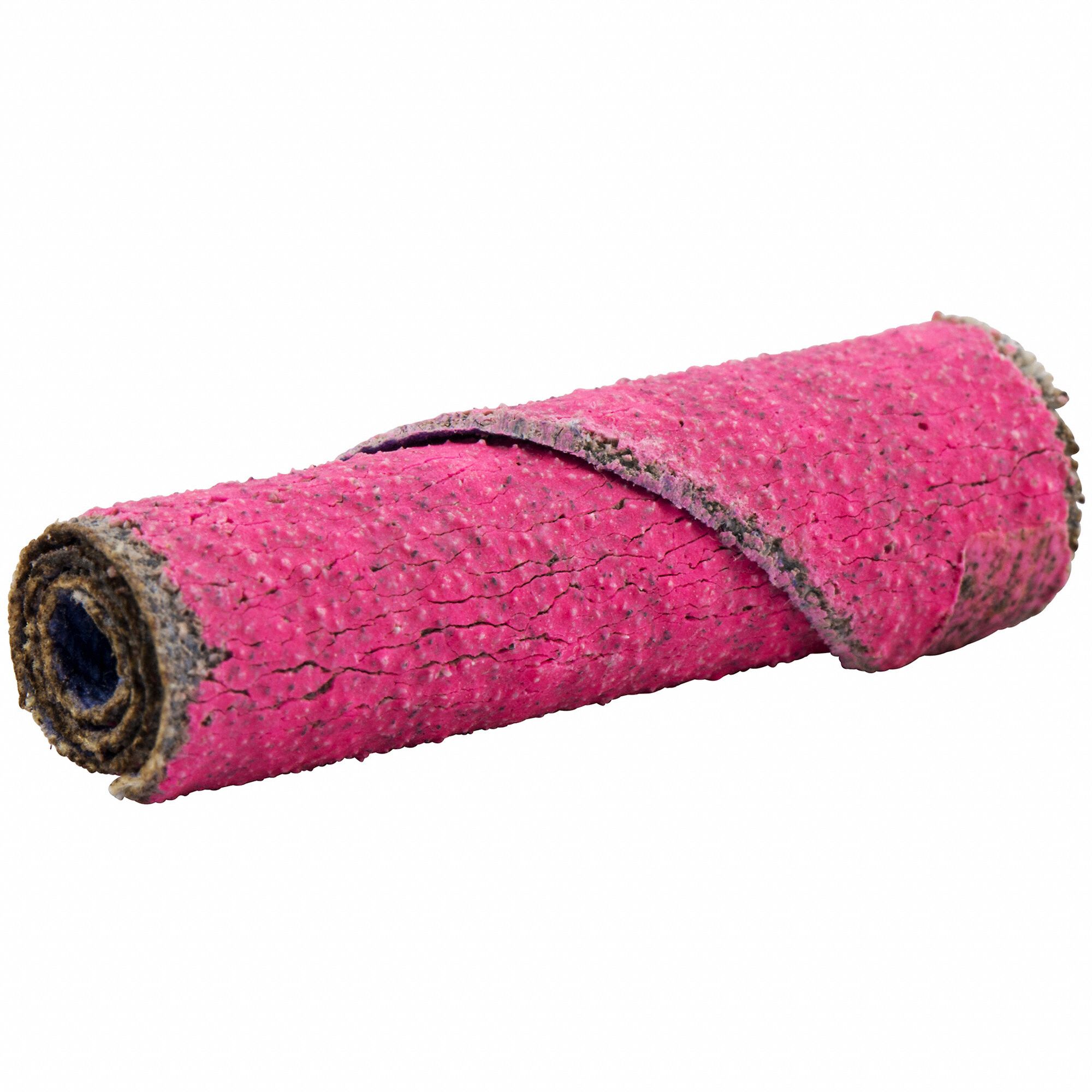 Cartridge Roll: Straight, 3/8 in Dia x 1 1/2 in L, 1/8 in Pilot, Ceramic, 80 Grit, Pink R928