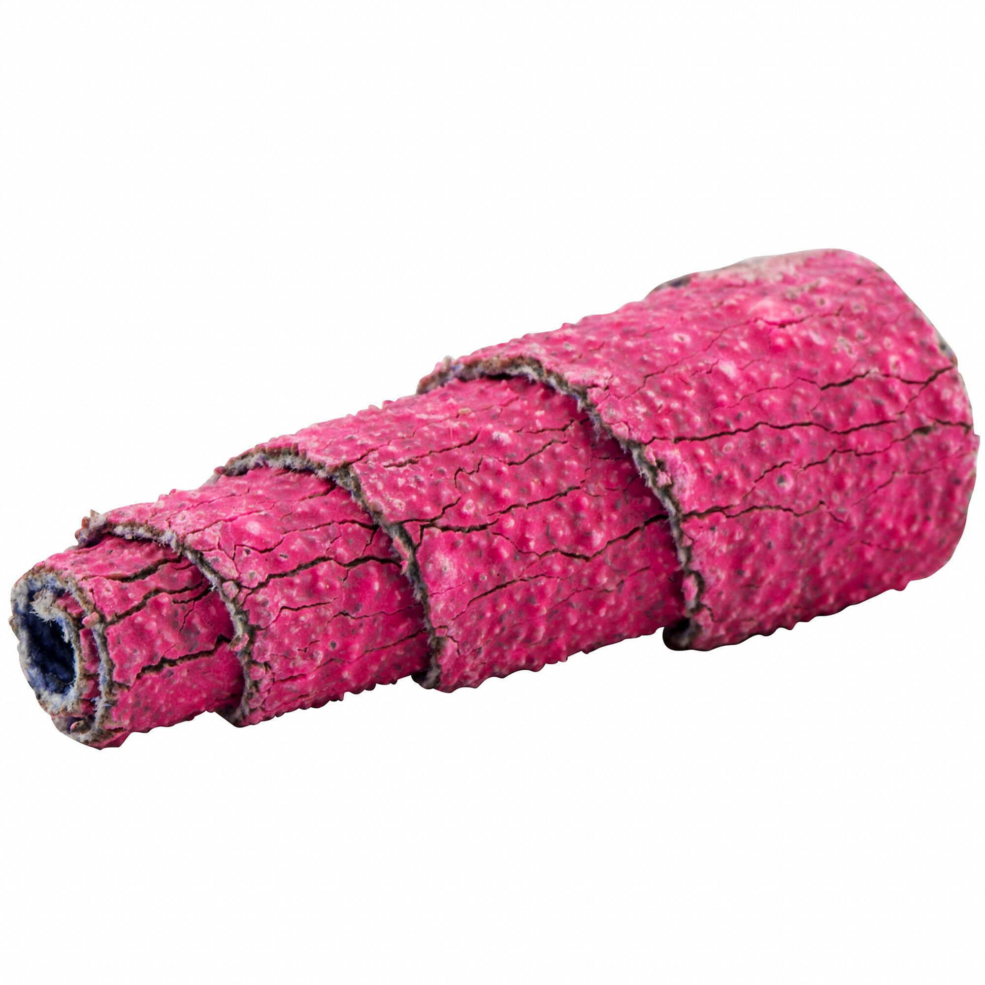 Cartridge Roll: Tapered, 1/2 in Dia x 1 1/2 in L, 1/8 in Pilot, Ceramic, 60 Grit, Pink R928