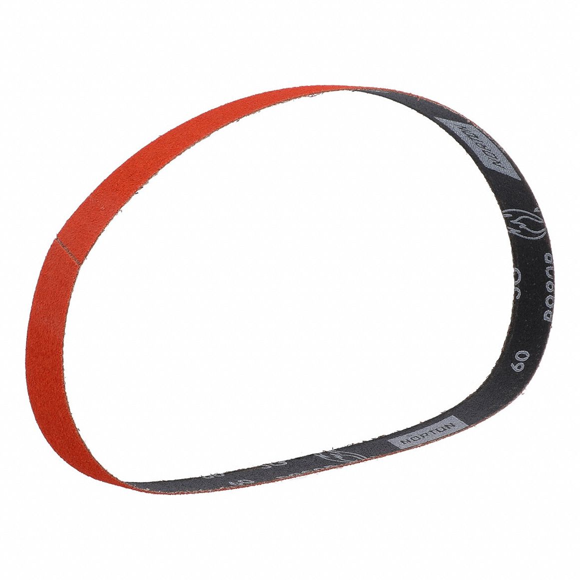 Sanding Belt: 1 in W x 30 in L, Ceramic, 60 Grit, Y Wt Polyester Backing, Blaze R980P