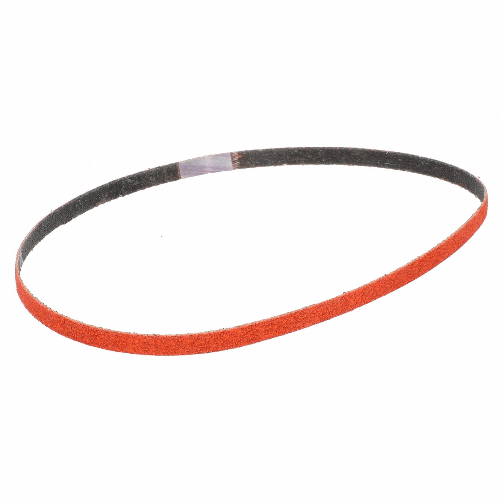 Sanding Belt: 1/4 in W x 18 in L, Ceramic, 80 Grit, Y Wt Polyester Backing, Blaze R980P