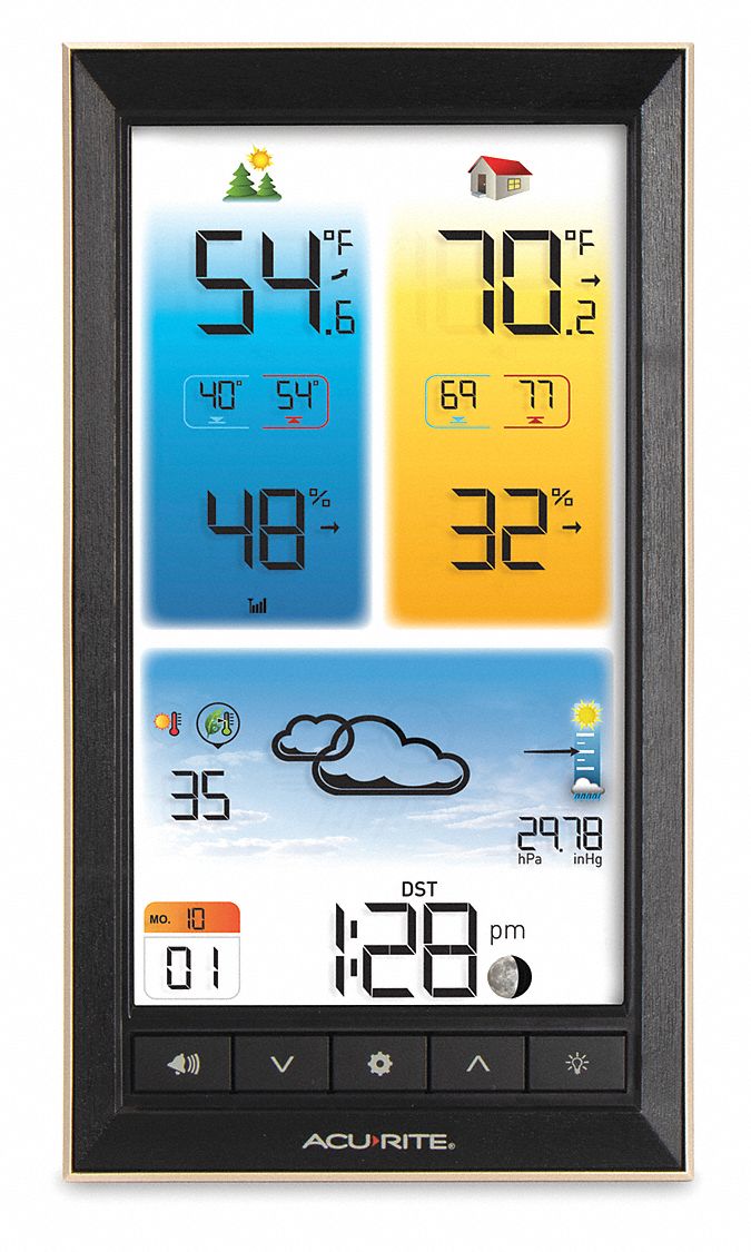 Weather Station, Digital Color: AcuRite, Backlit Color LCD