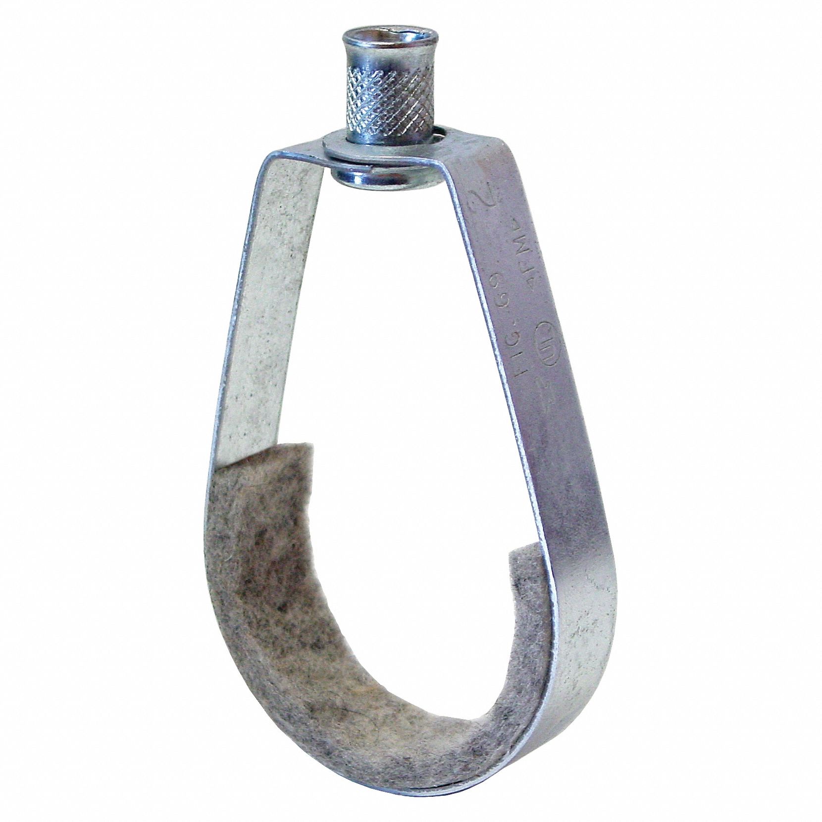 PreGalvanized Steel / Felt, For 6 in Pipe, Loop Hanger 802PC8