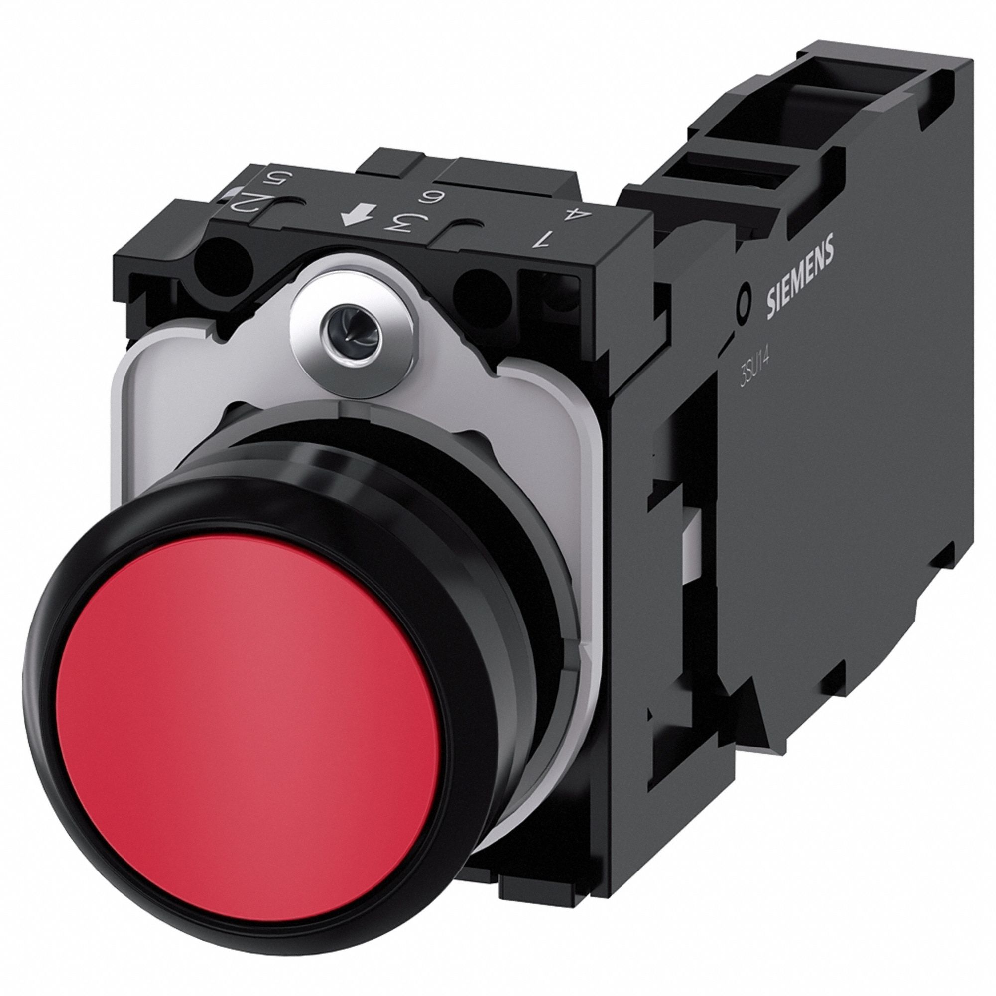 Flush Push Button Operator: Non-Illuminated, Flush Profile, Non-Metallic, 22 mm, 1NO/1NC