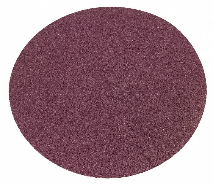PSA SANDING DISC, 5 IN DIAMETER, NON-VACUUM, ALUMINUM OXIDE, 120 GRIT, X WEIGHT COTTON, R228