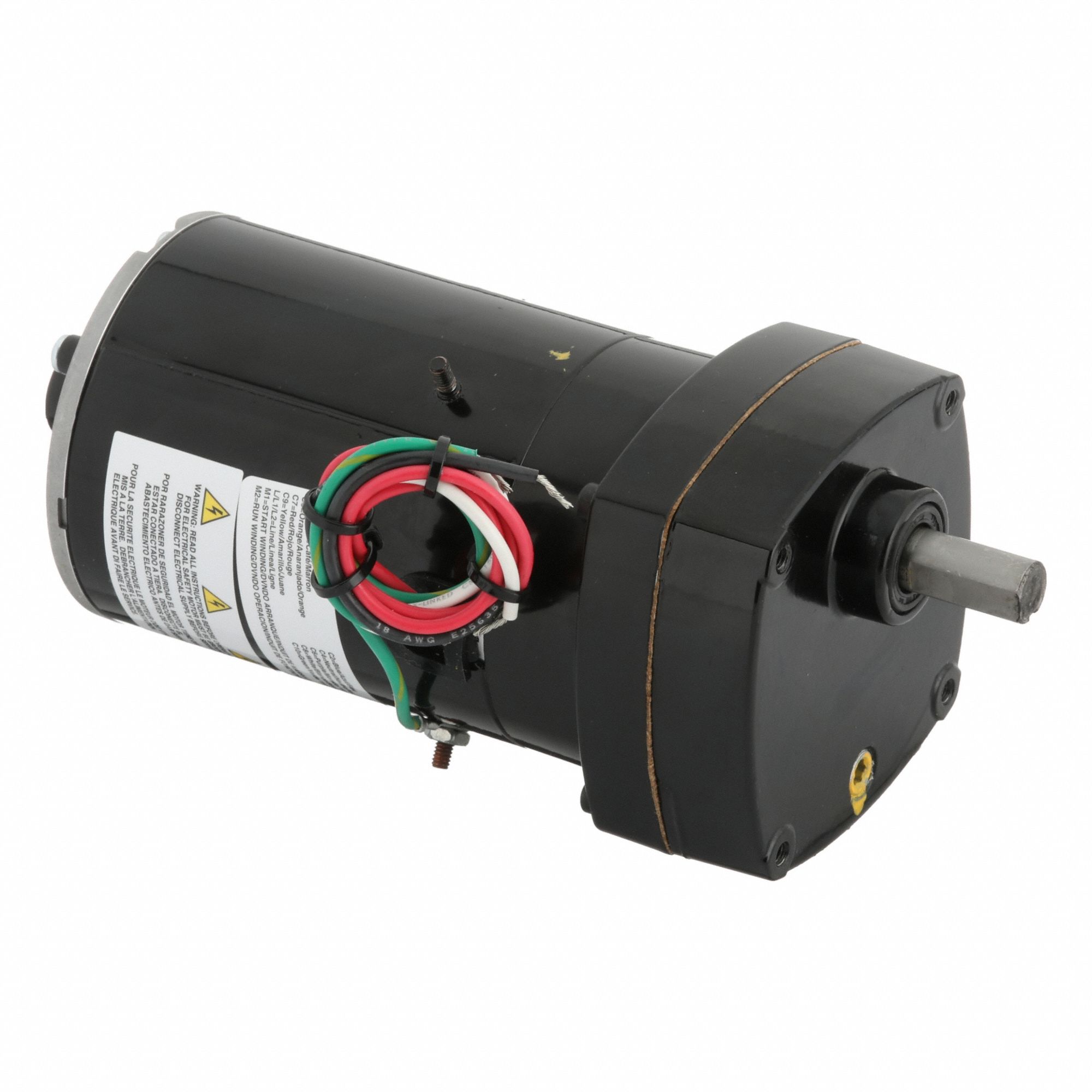 AC Gearmotor: Parallel, Single Output Shaft, PSC, TENV, 154 RPM, 20 in-lb Max Torque, 115V AC