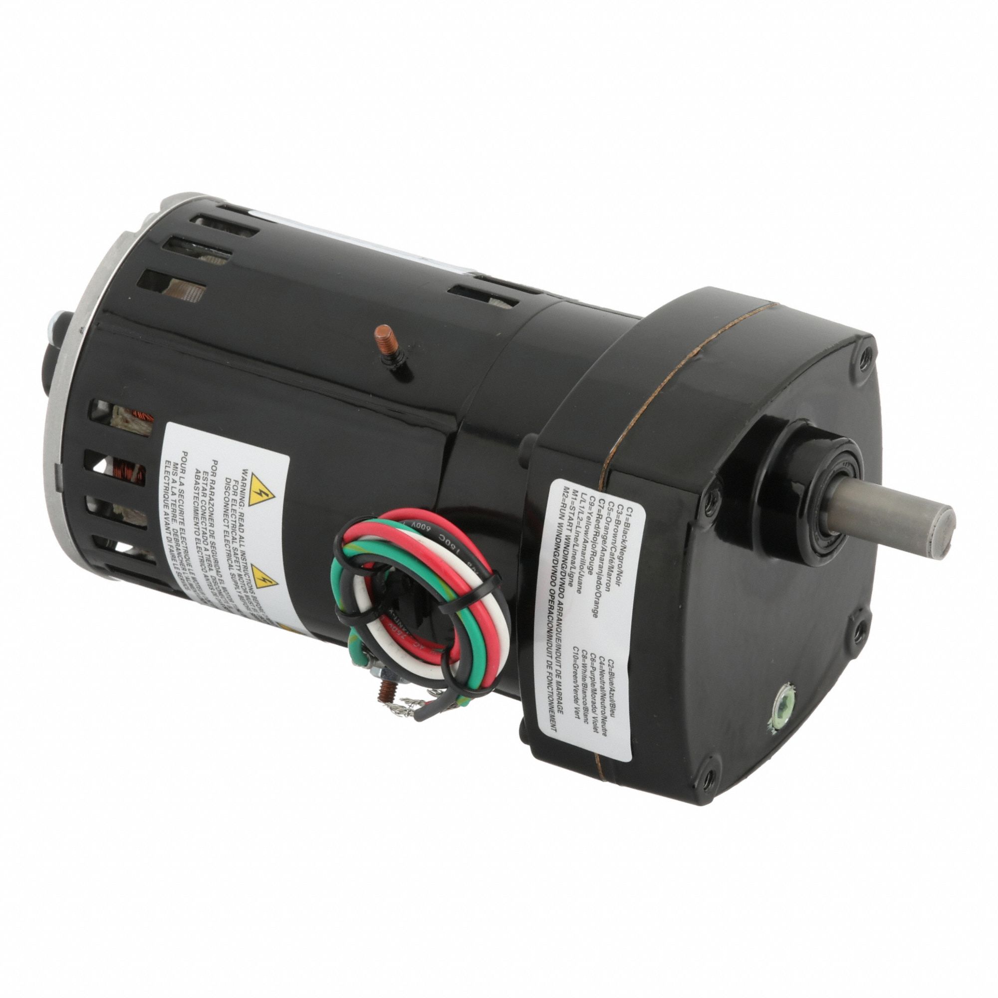 AC Gearmotor: Parallel, Single Output Shaft, PSC, Open, 154 RPM, 20 in-lb Max Torque, 115V AC