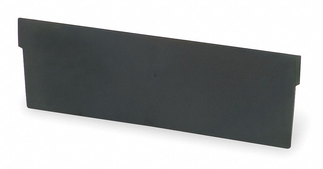 BinDivider 10.5inL Plastic Black PK24