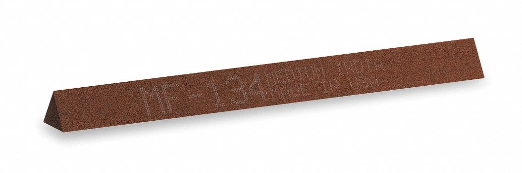 Sharpening File: Triangular, 4 in L x 3/8 in W x 3/8 in H, Aluminum Oxide, Medium, MF134