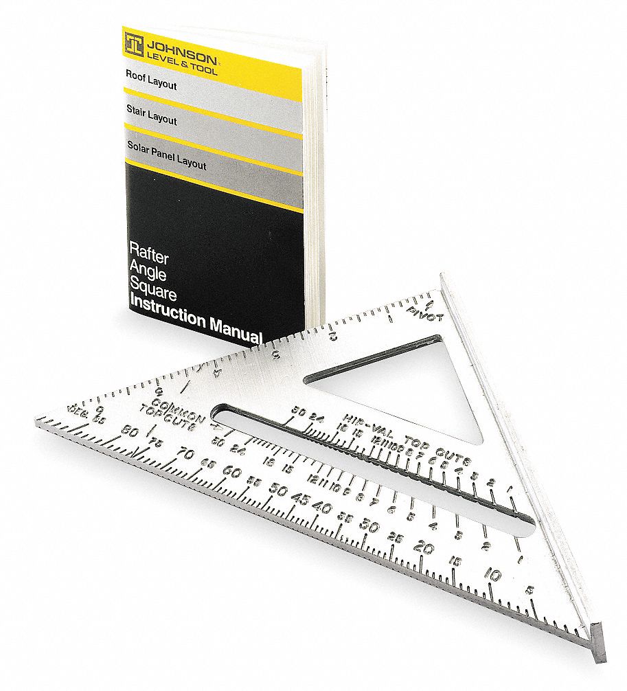 RAFTER ANGLE SQUARE,7 IN,ALUMINUM