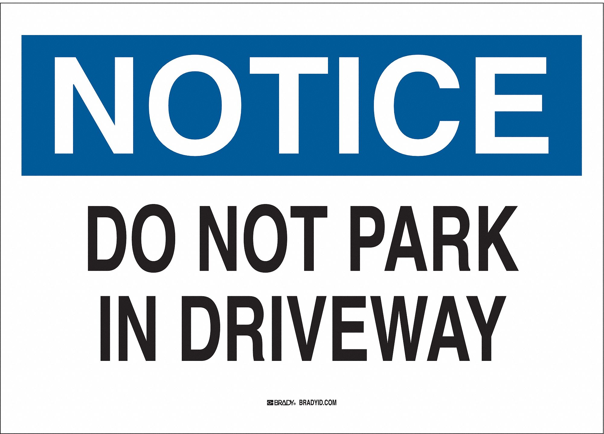 No Parking Sign, Retroreflective Grade Not Retroreflective, Rectangle ...