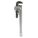 PIPE WRENCH, ALUMINUM, 2 1/2 IN JAW CAPACITY, SERRATED, 18 IN OVERALL L, I-BEAM