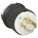 LOCKING PLUG, L14-30P, 125/250V AC, 30 A, 3 POLES, BLACK/WHITE, SCREW TERMINALS, L14-30