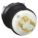 LOCKING PLUG, L16-30P, 480V AC, 30 A, 3 POLES, BLACK/WHITE, SCREW TERMINALS, L16-30