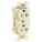 RECEPTACLE, DUPLEX, 5-20R, 125V AC, 20 A, IVORY, 2 POLE/3 WIRE, SCREW TERMINALS