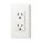 RECEPTACLE, DUPLEX, WHITE, 3W 2P 15 AMP, 125V
