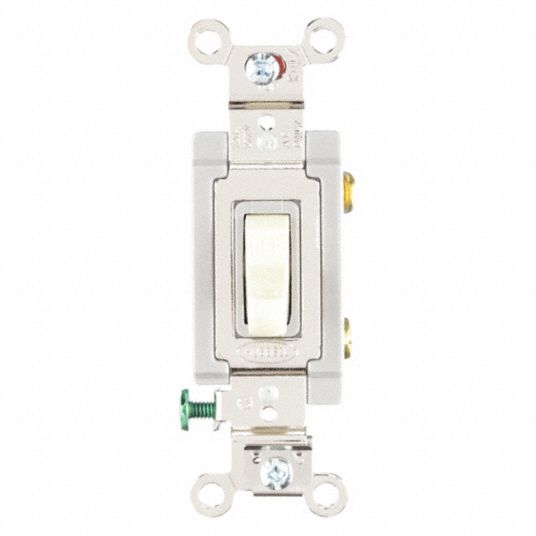 Toggle Switch, Single Pole, Wall Switch 6A699HBL1201I Grainger