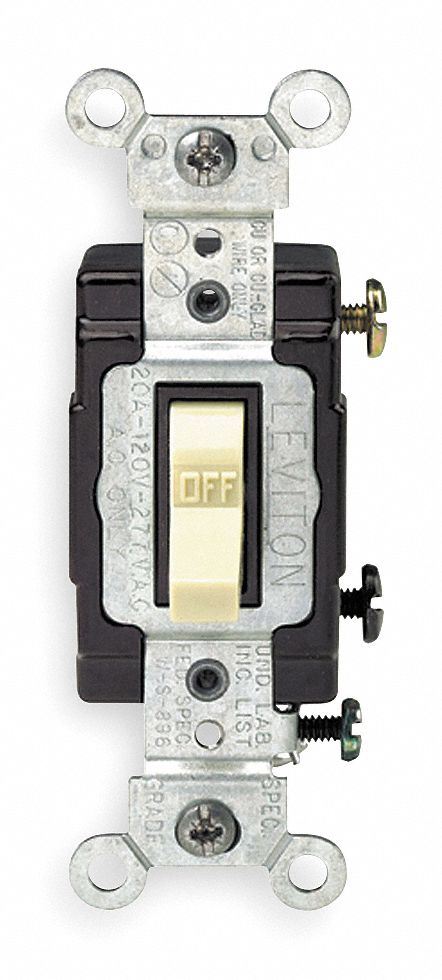 LEVITON Interruptor de Pared , Amperes CA 15 , Tipo de Interruptor: 1 Vía ,  Estilo: Decora - Interruptores de Pared - 6CWM1