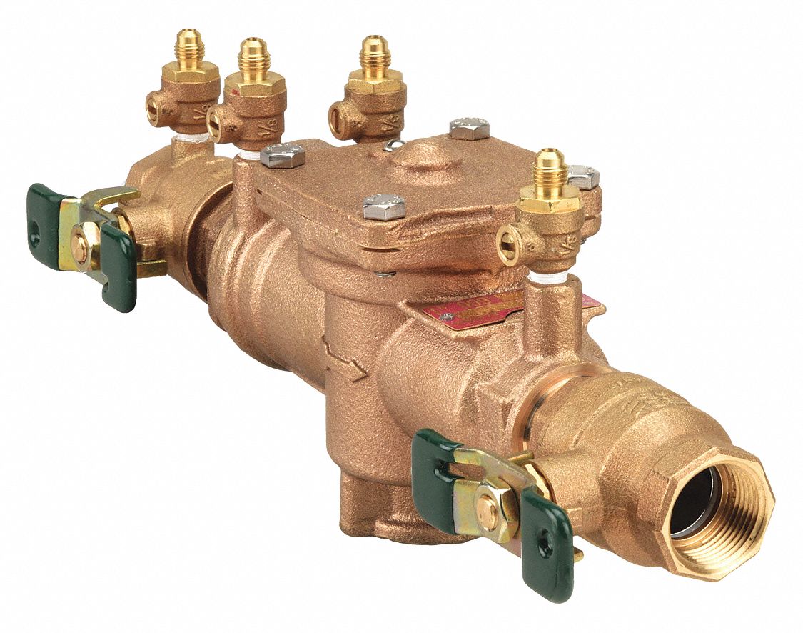 REDUCED PRESSURE ZONE BACKFLOW PREVENTER, 1 IN, BRONZE