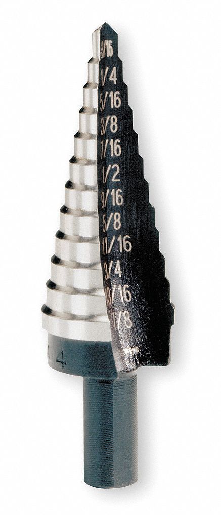 step drill bit sizes