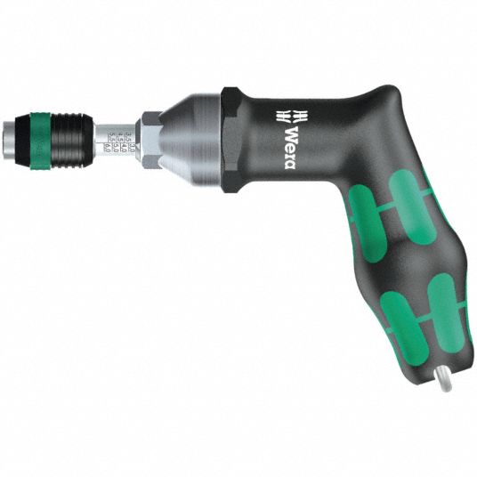 WERA Torque Screwdriver: 1/4 in Tip Size, 0.25 N-m Primary Scale  Increments, 3.0 to 6.0 Nm