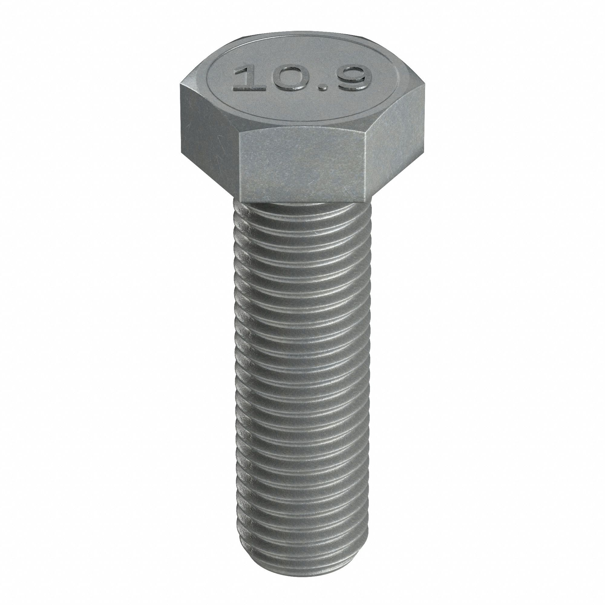 Hex Head Cap Screw: Steel, Class 10.9, Plain, M10-1.50, Coarse, 90 mm lg, Globally Sourced, 50 PK