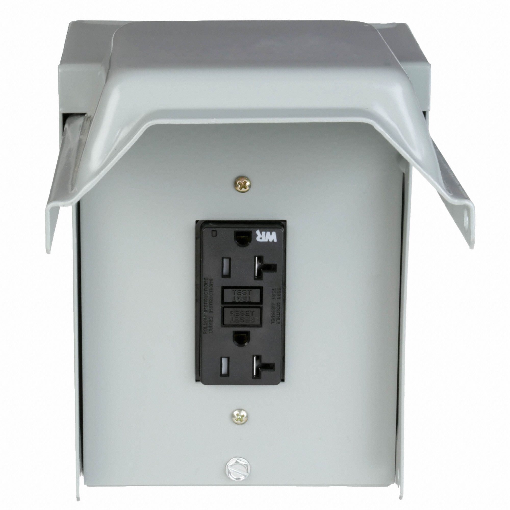 Unmetered Surface Power Outlet: 20 A, 120V AC, 5-20R, Includes GFCI