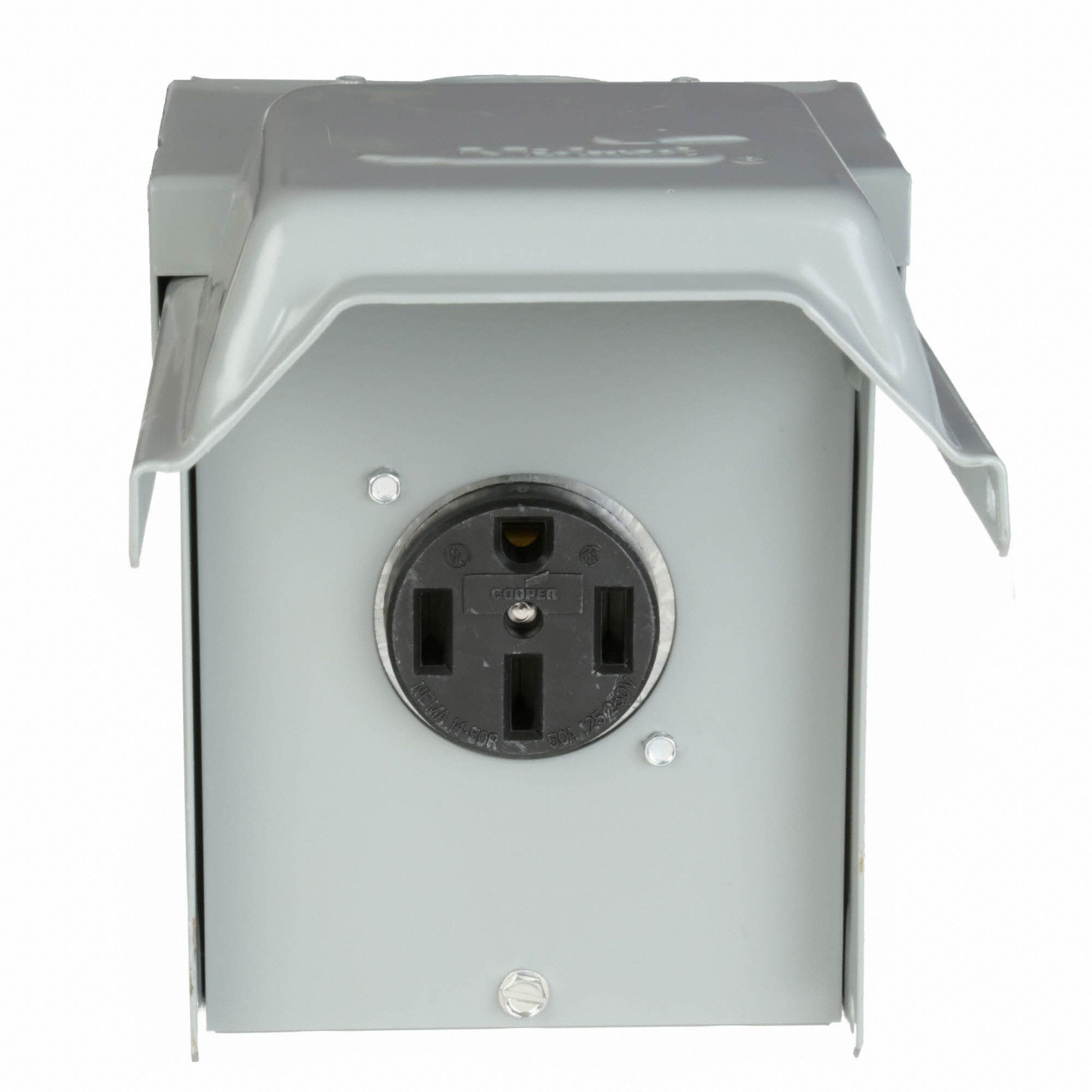 Ge Unmetered Surface Power Outlet 50 A Amps 1 240v Ac Voltage 14 50r 7 1 8 In Height 6adh1 U054 Grainger