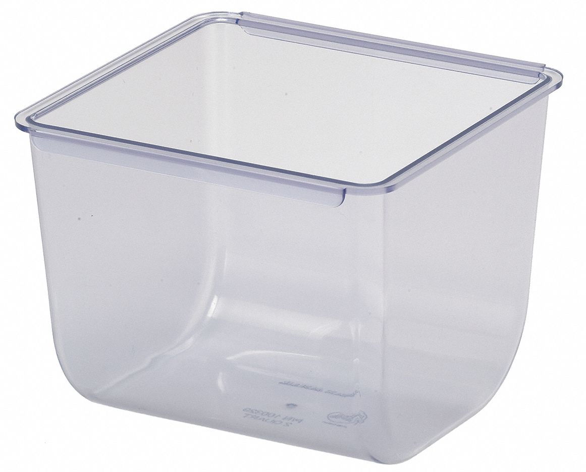 Condiment Tray Insert: 4 pt Capacity, 4 1/2 in Overall Ht, 5 1/2 in Overall Wd, Blue