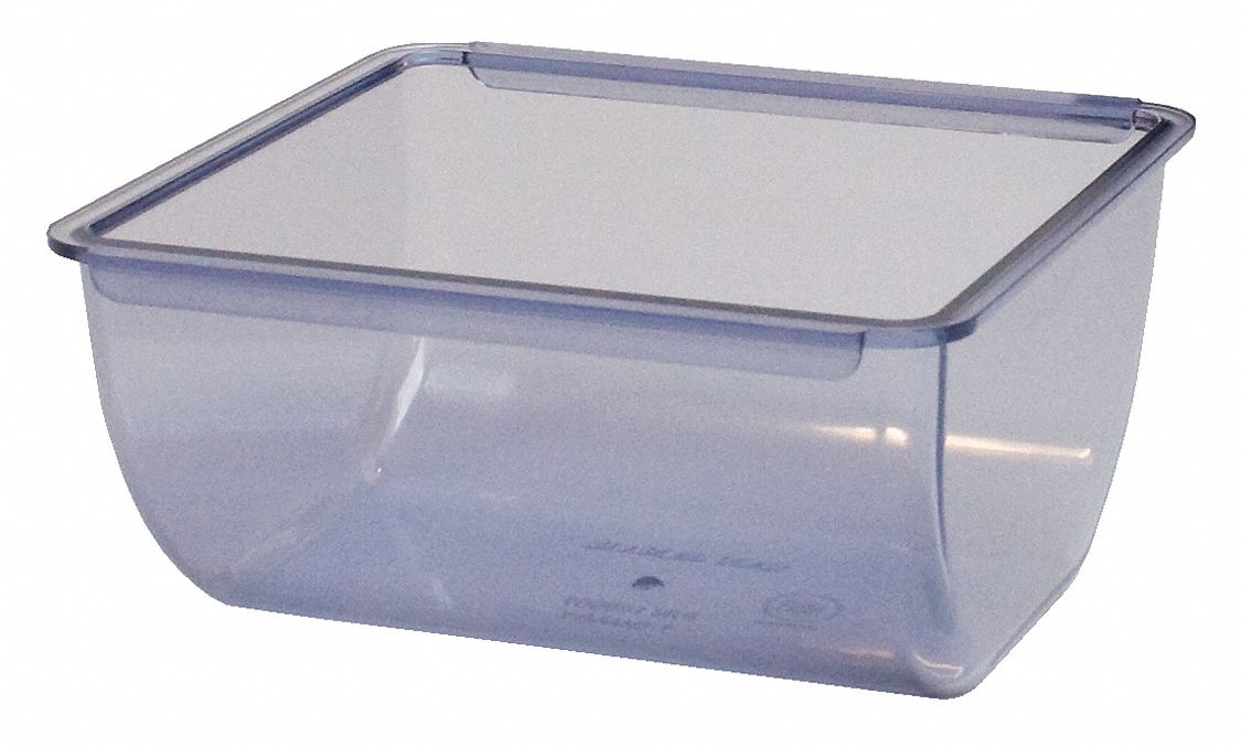 Condiment Tray Insert: 2 pt Capacity, 2 3/4 in Overall Ht, 5 1/2 in Overall Wd, Blue