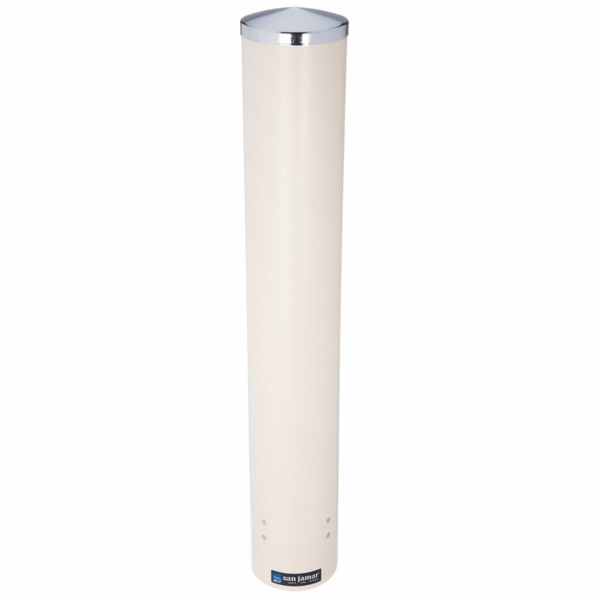Cup Dispenser: 23 1/2 in Tube Lg, 4 to 10 oz Cups, Wall-Mount