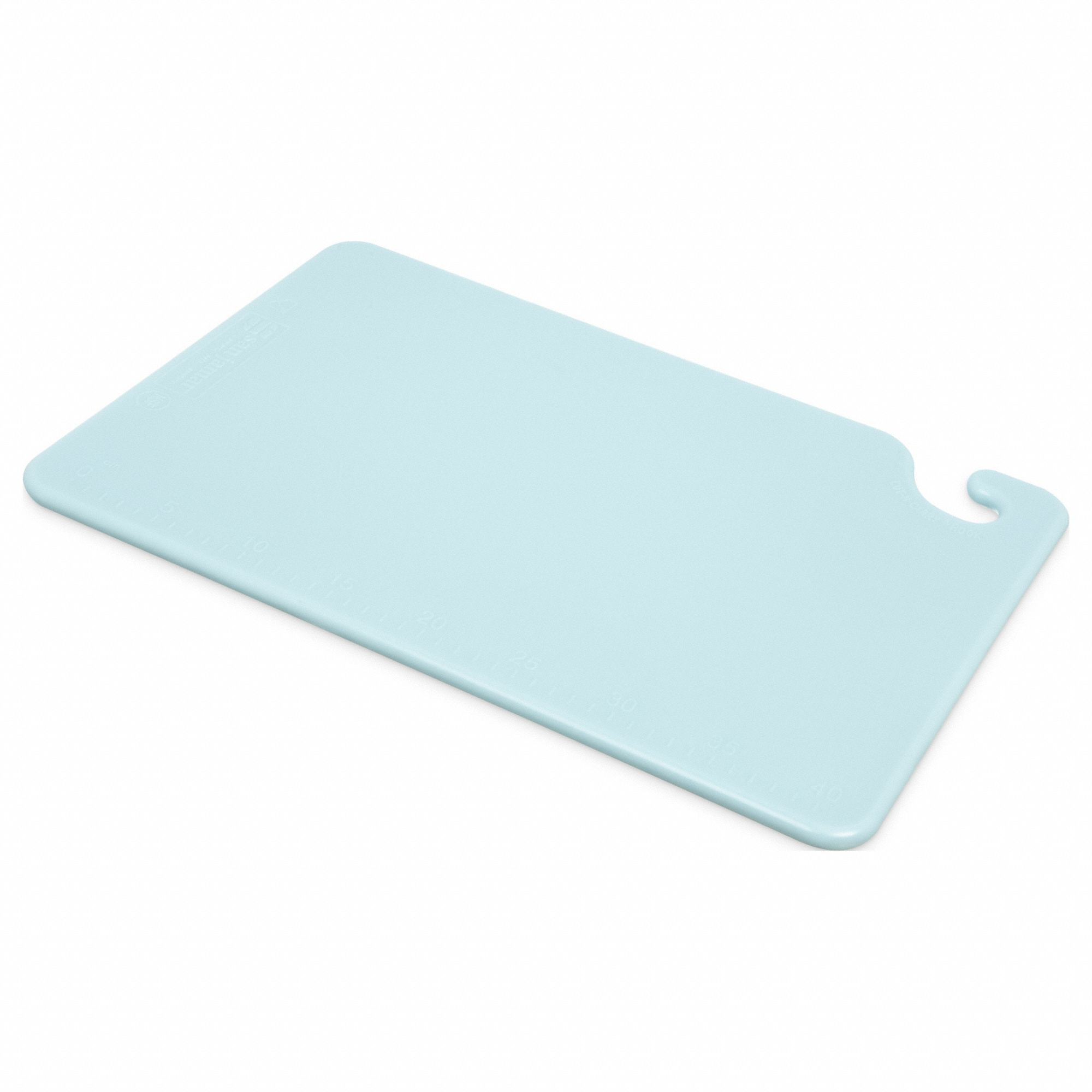 Cutting Board: 18 in Overall Lg, 12 in Overall Wd, Blue, Co-Polymer, NSF Certified