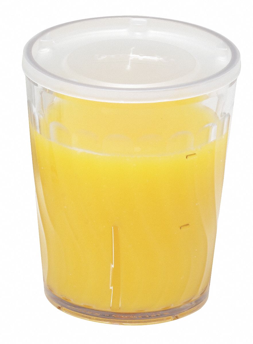 Tumbler: Swirl, SAN, 6.1 fl oz Capacity, Clear, 2 5/8 in Dia, Clear