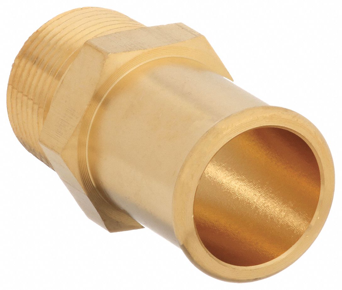 BEADED HOSE FITTING, FOR 1 IN HOSE ID, 1 X ¾ IN FITTING, HOSE BARB X NPT, MALE X MALE