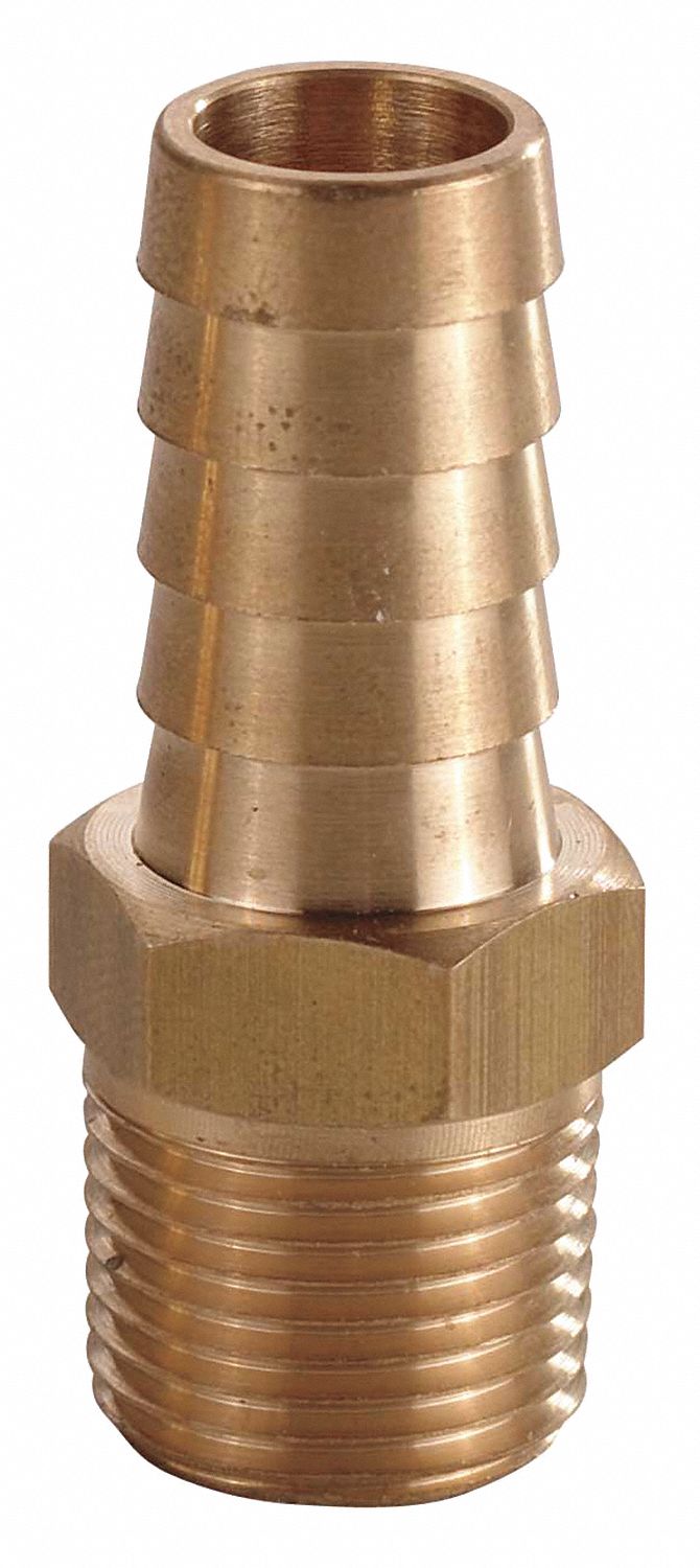 CerroBrass - Barbed Hose Fitting: 3/4″ x 3/8″ ID Hose, Male Connector -  48755425 - MSC Industrial Supply