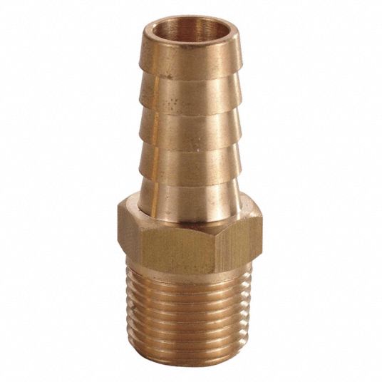 SPEEDAIRE Barbed Hose Fitting For 1/4 in Hose I.D., Hose Barb x NPT
