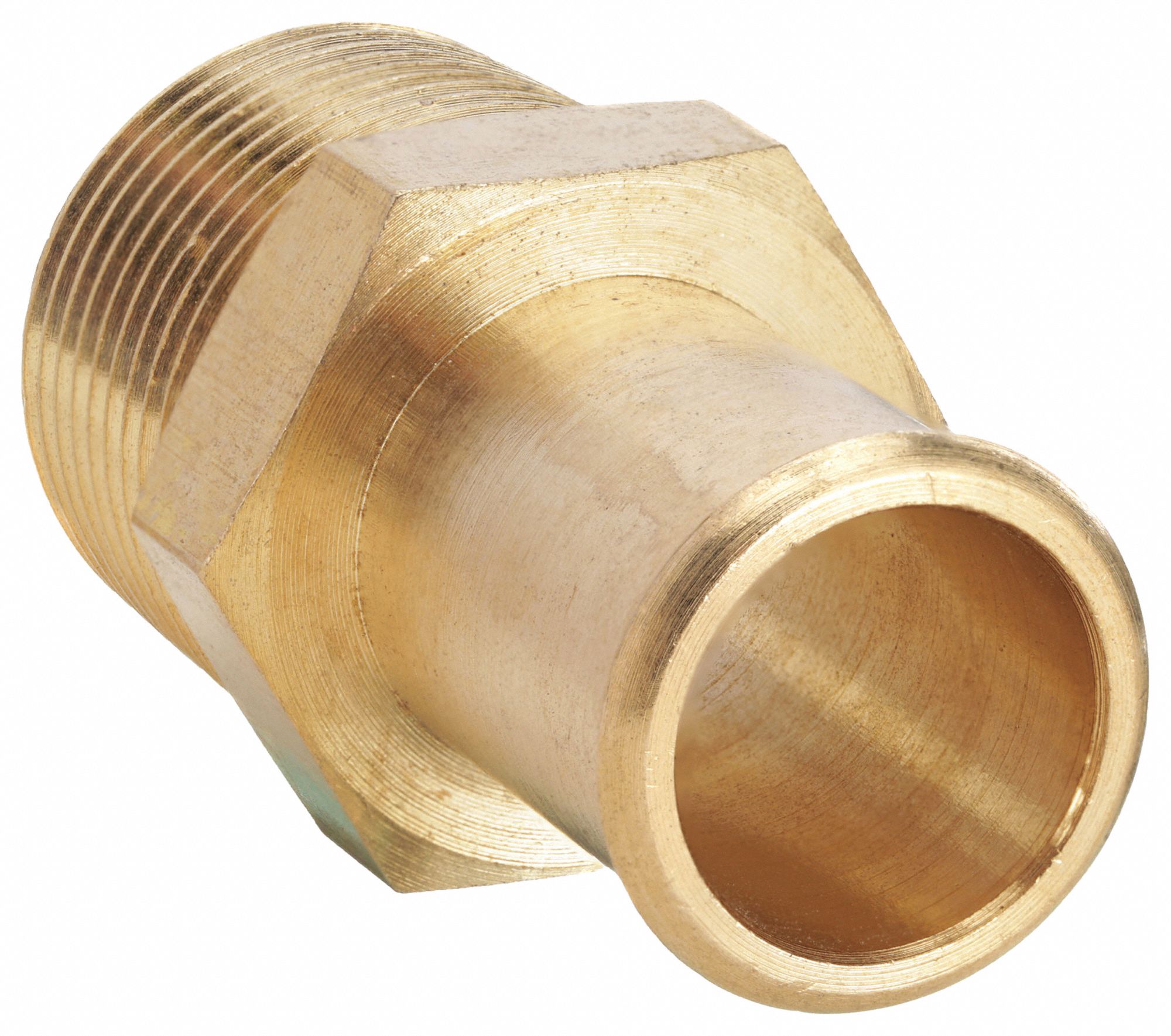 BEADED HOSE FITTING, FOR ¾ IN HOSE ID, ¾ X ¾ IN FITTING, HOSE BARB X NPT, RIGID, BRASS