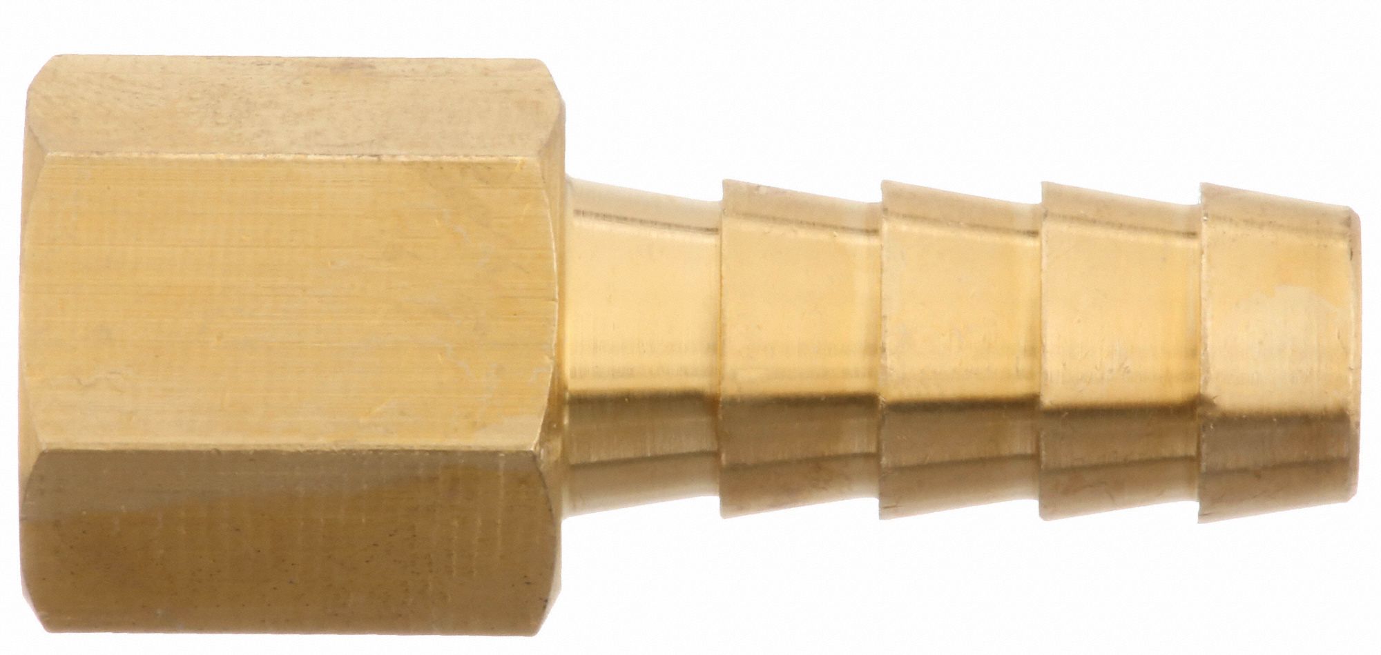 GRAINGER APPROVED Barbed Hose Fitting, Fitting Material Brass x Brass