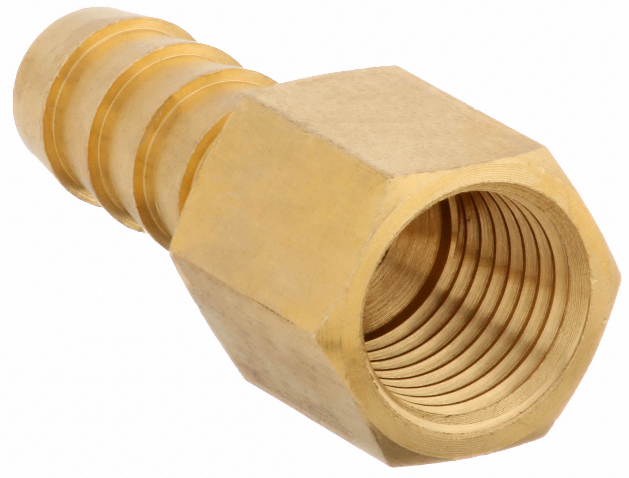 GRAINGER APPROVED Barbed Hose Fitting For 3/8 in Hose I.D., Hose Barb