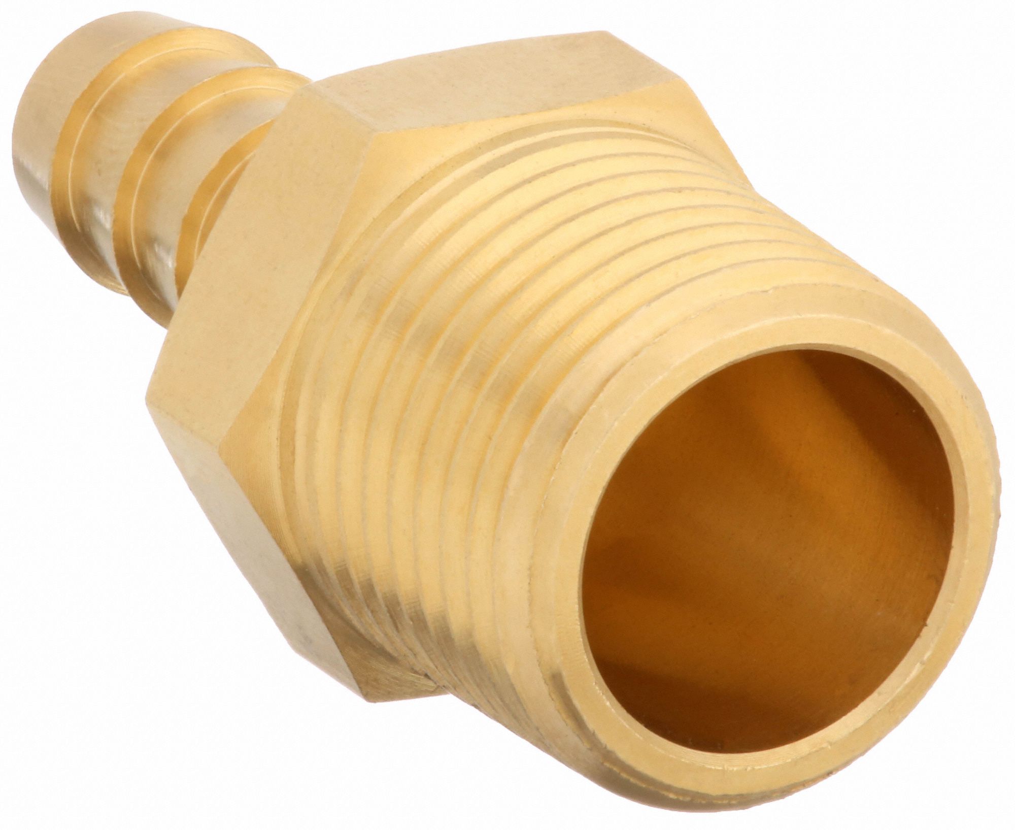 GRAINGER APPROVED Barbed Hose Fitting For 1/4 in Hose I.D., Hose Barb